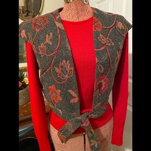 Beautiful, vintage, colorful, wool vest.